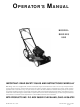 MTD 580 Series Operator's Manual