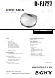 Sony D-FJ737 Service Manual