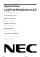 NEC SpectraView LCD2180 WideGamut LED User Manual
