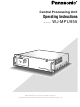 Panasonic WJ-MPU955 Operating Instructions Manual