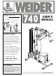 Weider WESY74090 User Manual
