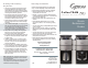 Capresso CoffeeTEAM PRO Quick Reference Manual