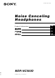 Sony MDR-NC500D Product Information