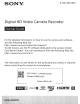 SONY HDR-AS200V Startup Manual