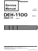 Pioneer DEH-1100 Service Manual