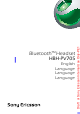 Sony Ericsson HBH-PV705 User Manual
