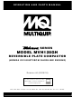 MQ Multiquip MVH128GH Operation And Parts Manual