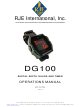 RJE DG100 Operation Manual