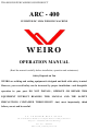 WEIRO ARC-400 Operation Manual