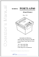 WOOSIM PORTI-AP60 Operator's Manual