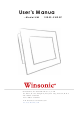 winsonic MCH1505S-XN25C User Manual