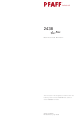 Pfaff 2438 plusline Instruction Manual
