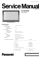Panasonic TX-26LE8A Service Manual
