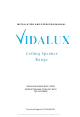 Vidalux Ceiling Speaker Range Installation And Operating Manual