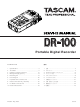 Tascam DR-100 Service Manual