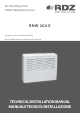 RDZ RNW 204 E Technical And Installation Manual