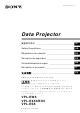 Sony VPL-EW5 Safety Regulations