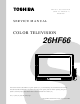 Toshiba 26HF66 Service Manual
