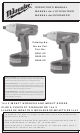 Milwaukee 9081-20 Operator's Manual