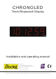 Bodet CHRONOLED Installation And Operating Manual