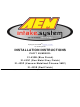 AEM 21-433B Installation Instructions Manual