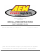 AEM 22-436 Installation Instructions Manual