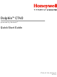 Honeywell Dolphin CT40 Quick Start Manual