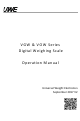 Universal Weight Electronics VGW Series Operation Manual