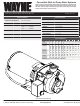 Wayne CWS Series Operating Instructions And Parts Manual