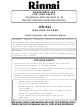 Rinnai RR-55J Owner's Operation And Installation Manual