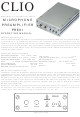 CLIO PRE01 Operating Manual