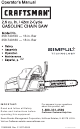 Craftsman 358.740160 Operator's Manual