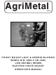 AgriMetal B.W. 2500-F Operator's Manual