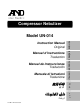 A&D UN-014 Instruction Manual