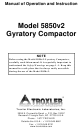 Troxler 5850v2 Operation And Instruction Manual
