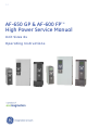 GE AF-650 GP Operating Instructions Manual