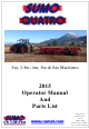 Sumo Quatro 3m 2015 Operator's Manual And Parts List