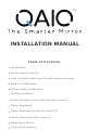 Qaio The Smarter Mirror Installation Manual