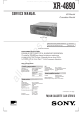 Sony XR-4890 Service Manual