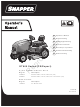 Snapper GT600 Series Operator's Manual