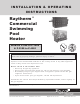 raypak raytherm p-1826 Installation & Operating Instructions Manual