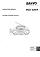 Sanyo MCD-Z260F Instruction Manual