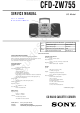 Sony CFD-ZW755 Service Manual