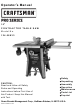 Craftsman 124.58833 Operator's Manual