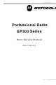 Motorola GP300 Series Basic Service Manual
