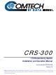 Comtech EF Data CRS-300 Installation And Operation Manual