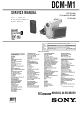 Sony DCM-M1 Service Manual