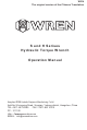 Wren S Series Operation Manual
