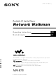 Sony Network Walkman NW-E75 Operating Instructions Manual