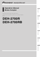 Pioneer DEH-2700R Operation Manual